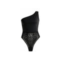 LYBDY One Shoulder Lace Bodysuit Black full variant image