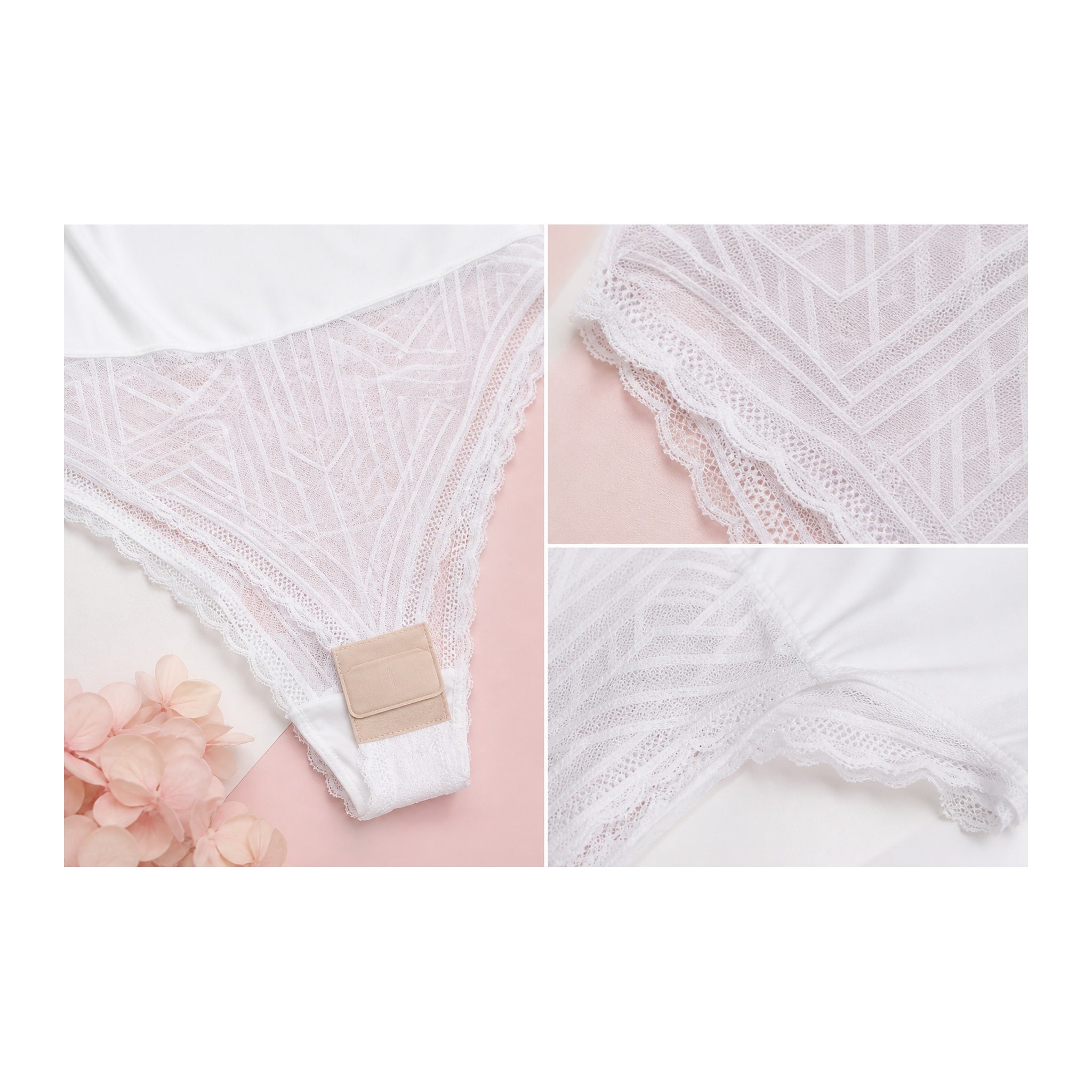 LYBDY One Shoulder Lace Bodysuit lace close up